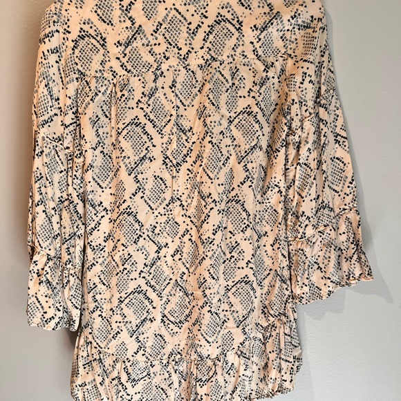 VIX Paula Hermanny Women's Snake Print Swim Cover-Up Peach & Teal XS - Picture 4 of 6